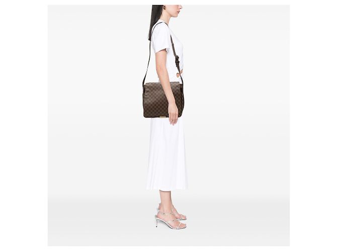 Borsa a tracolla Louis Vuitton Damier Ebene Bastille Marrone - vista 7