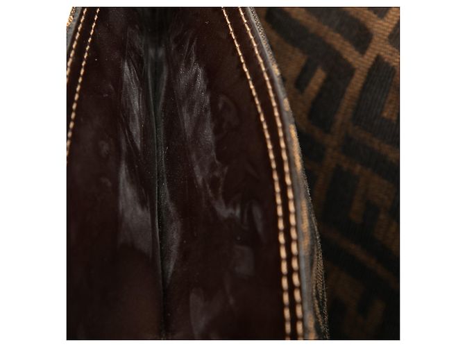 Borsa Hobo Fendi Zucca Canvas Marrone - vista 10