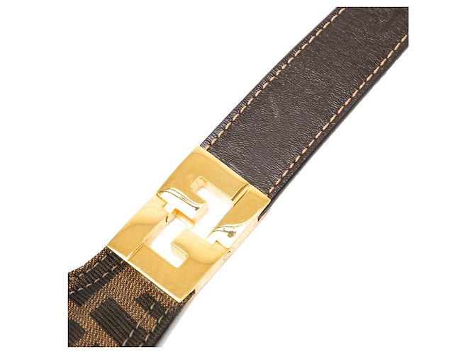 Borsa Hobo Fendi Zucca Canvas Marrone - vista 12