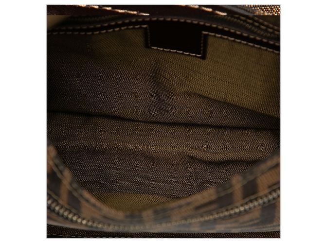 Borsa Hobo Fendi Zucca Canvas Marrone - vista 4