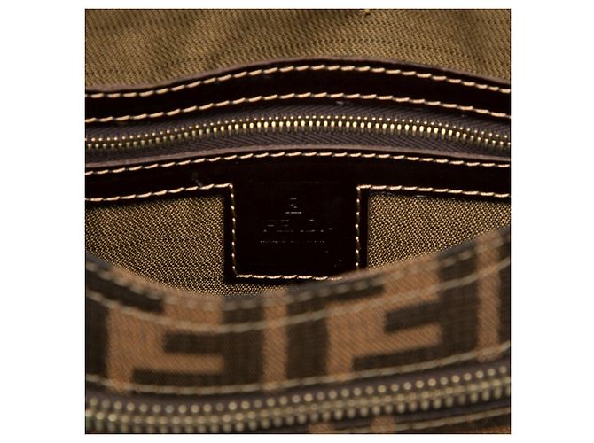 Borsa Hobo Fendi Zucca Canvas Marrone - vista 5