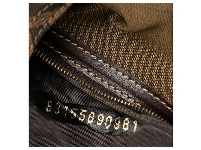 Borsa Hobo Fendi Zucca Canvas Marrone - vista 6