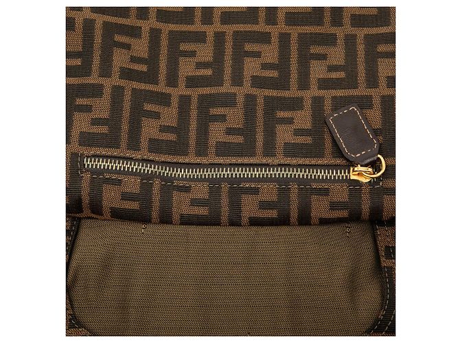 Borsa Hobo Fendi Zucca Canvas Marrone - vista 7