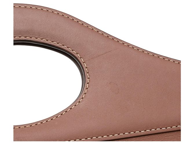 Borsa Satchel Burberry Medium in vitello morbido con tasca, Marrone - vista 10
