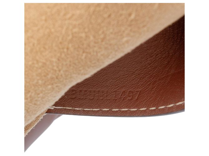 Borsa Satchel Burberry Medium in vitello morbido con tasca, Marrone - vista 6