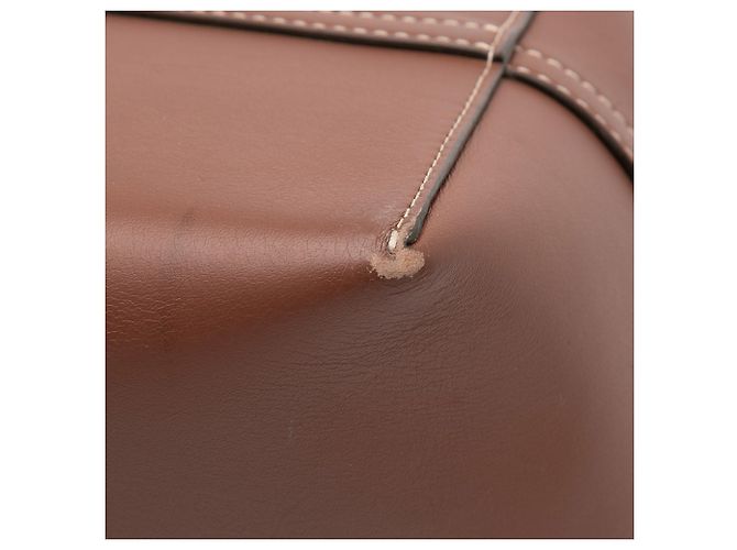 Borsa Satchel Burberry Medium in vitello morbido con tasca, Marrone - vista 9