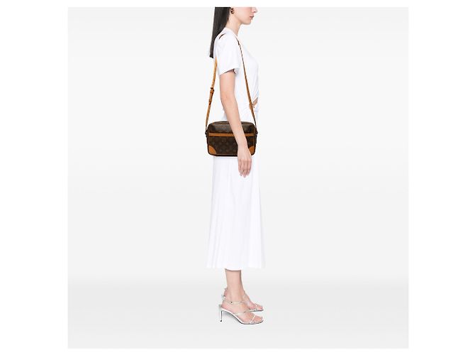 Borsa a tracolla Louis Vuitton Monogram Trocadero 27 Marrone - vista 8
