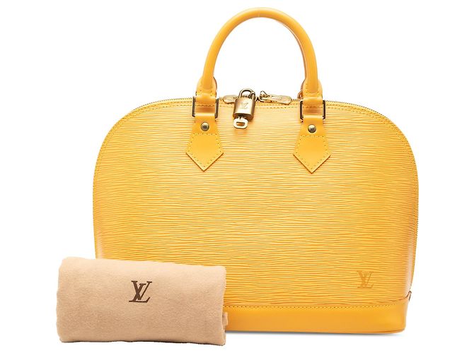 Borsa a mano Louis Vuitton Epi Alma PM Gialla Giallo - vista 7