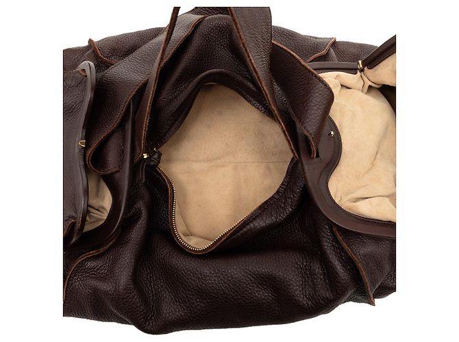 Brown Bottega Veneta Leather Side Pocket Shoulder Bag - view 4