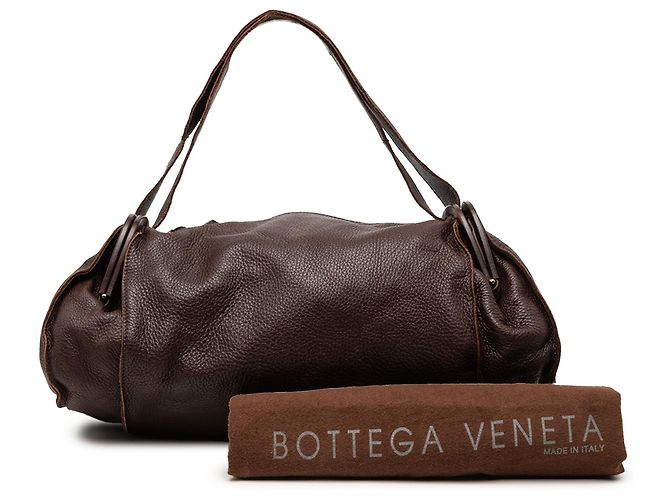 Brown Bottega Veneta Leather Side Pocket Shoulder Bag - view 8