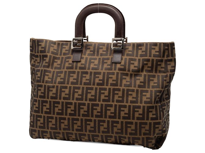 Fendi Twins Tote Large aus Zucca Canvas Braun - Ansicht 2