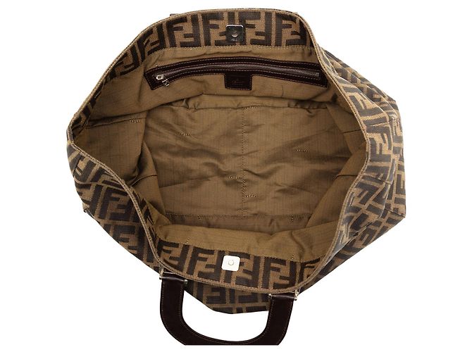 Fendi Twins Tote Large aus Zucca Canvas Braun - Ansicht 4