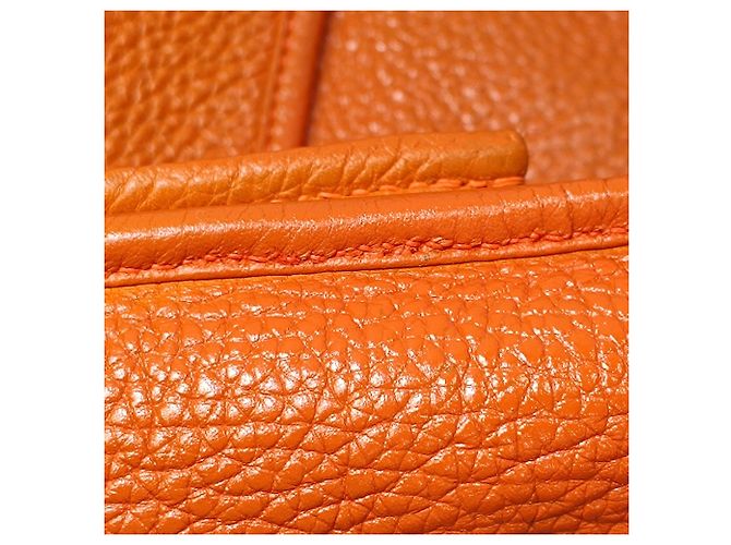 Borsa a tracolla Hermès Evelyne III 29 in pelle Clemence Orange - vista 10