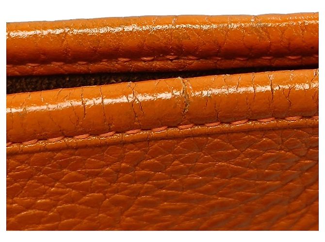 Borsa a tracolla Hermès Evelyne III 29 in pelle Clemence Orange - vista 12