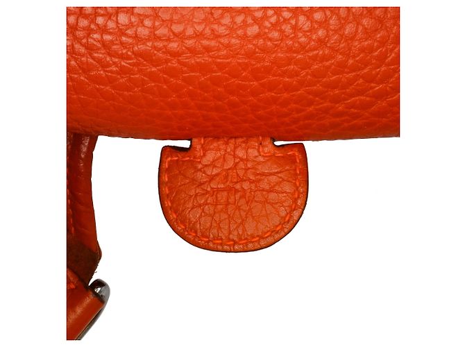 Borsa a tracolla Hermès Evelyne III 29 in pelle Clemence Orange - vista 6