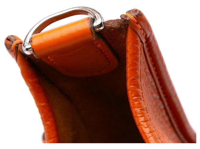Borsa a tracolla Hermès Evelyne III 29 in pelle Clemence Orange - vista 8