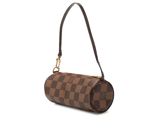 Borsa a mano Louis Vuitton Damier Ebene Papillon Pochette Marrone - vista 2