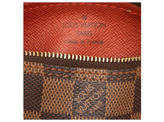 Borsa a mano Louis Vuitton Damier Ebene Papillon Pochette Marrone - vista 5