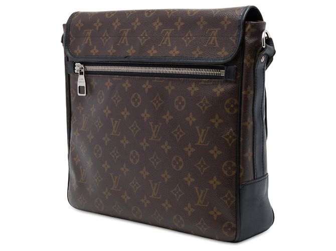 Borsa a tracolla Louis Vuitton Monogram Macassar Bass GM Marrone - vista 2