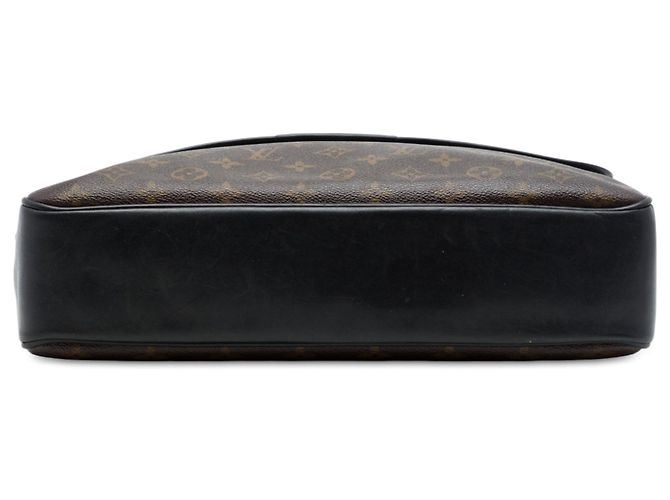 Borsa a tracolla Louis Vuitton Monogram Macassar Bass GM Marrone - vista 3