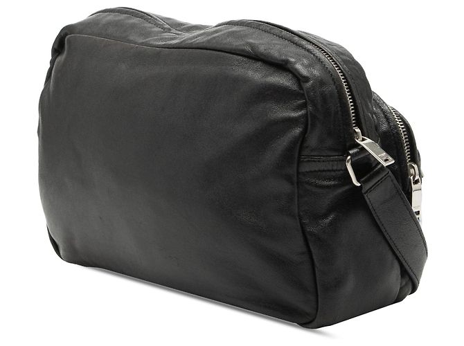 Autre Marque Saint Laurent Sid Messenger Bag aus Lammleder in Schwarz - Ansicht 2