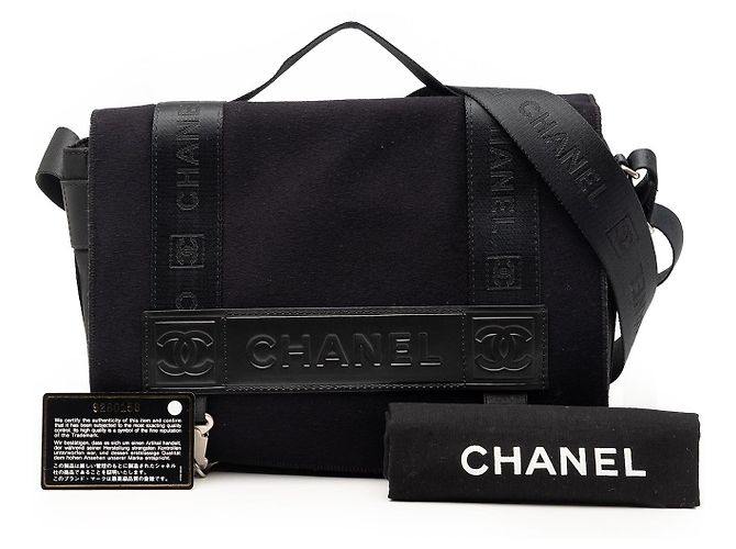 Borsa crossbody Chanel Nylon Sport Line blu - vista 10