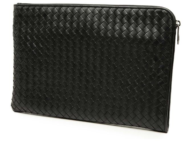 Clutch Document Case Bottega Veneta in Nappa Intrecciato nero - vista 2