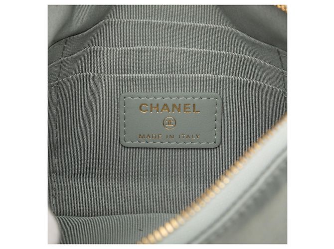 Borsa Clutch Chanel Small Satin 19 O Case VIP Zip Pouch Argento - vista 6