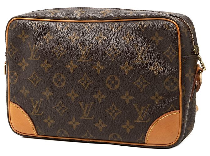 Borsa a tracolla Louis Vuitton Monogram Trocadero 27 Marrone - vista 2