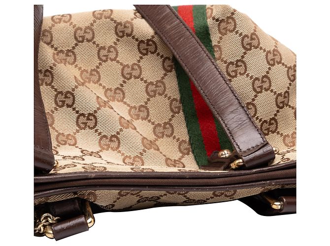 Borsa Tote Gucci GG Canvas Jolicoeur marrone - vista 7