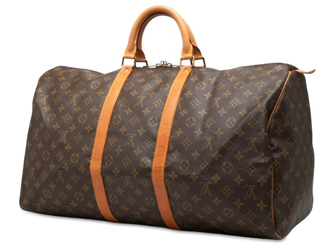 Bolso de viaje Louis Vuitton Monogram Keepall 55 Marrón Castaño - vista 2