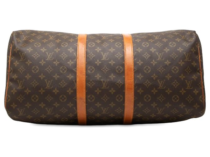 Bolso de viaje Louis Vuitton Monogram Keepall 55 Marrón Castaño - vista 3