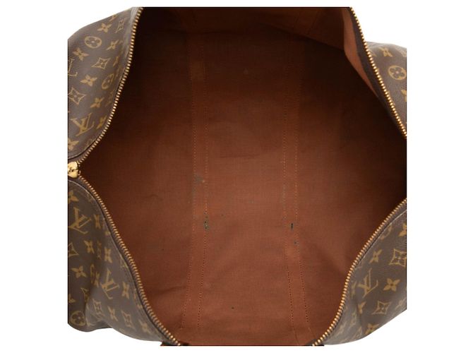 Bolso de viaje Louis Vuitton Monogram Keepall 55 Marrón Castaño - vista 4