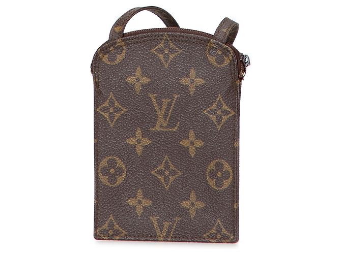 Borsa a tracolla porta passaporto Louis Vuitton Monogram Pochette Secret Marrone - vista 2