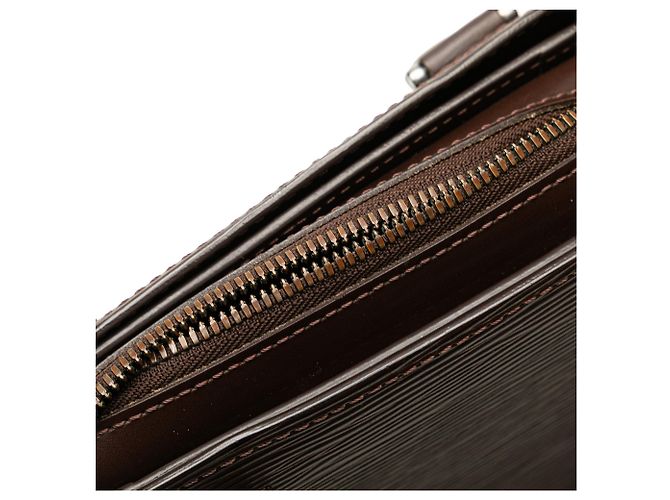Borsa Louis Vuitton Epi Pont Neuf Brown Marrone - vista 7