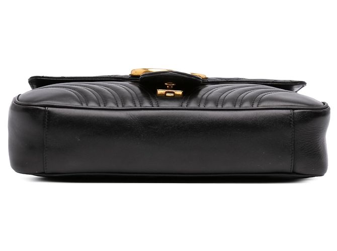 Borsa a tracolla Gucci Large GG Marmont Matelassé in pelle di vitello nera Nero - vista 3
