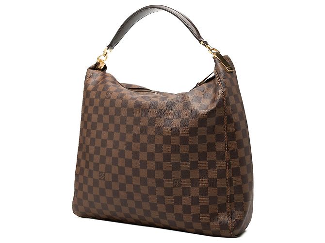 Bolso de hombro Louis Vuitton Damier Ebene Portobello GM marrón Castaño - vista 2