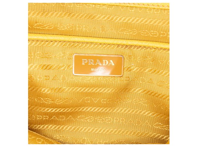 Borsa Prada Large Saffiano Lux Promenade Gialla Giallo - vista 5