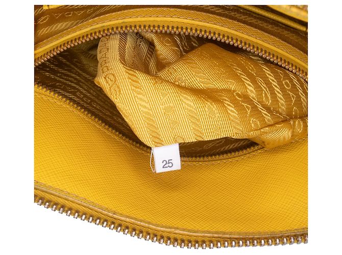 Borsa Prada Large Saffiano Lux Promenade Gialla Giallo - vista 6