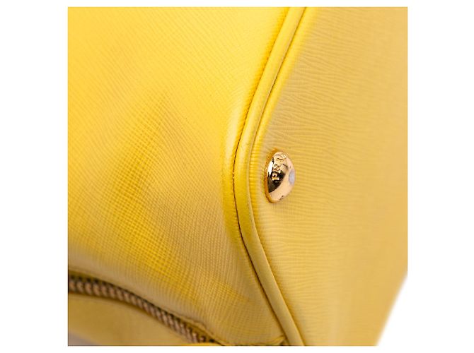 Borsa Prada Large Saffiano Lux Promenade Gialla Giallo - vista 9