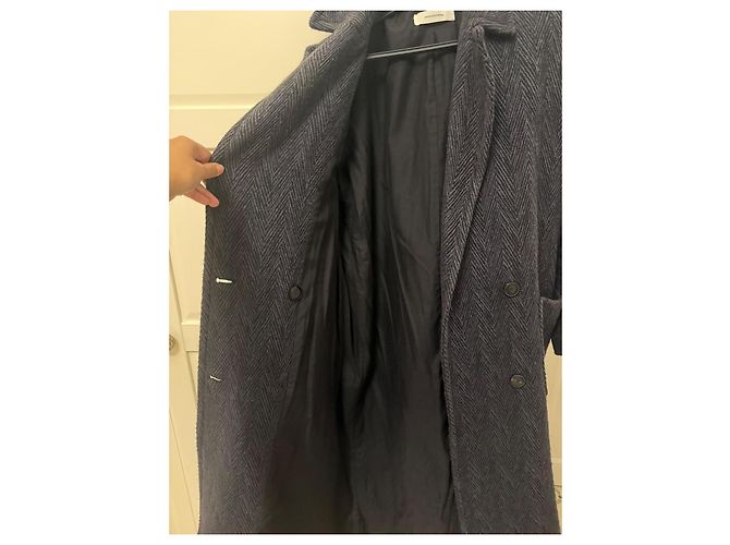 Pomandère Wool Blend Herringbone Coat - view 2