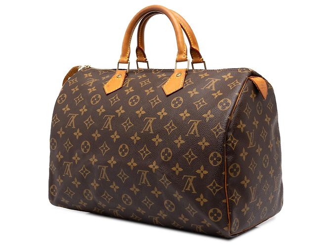 Borsa Boston Louis Vuitton Monogram Speedy 35 Marrone - vista 2