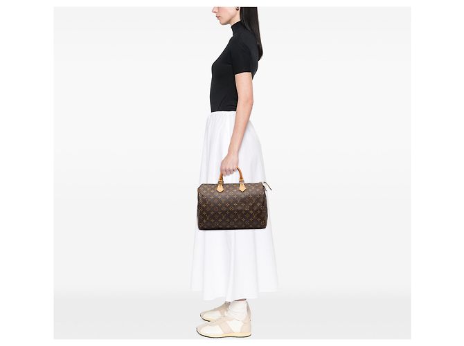 Borsa Boston Louis Vuitton Monogram Speedy 35 Marrone - vista 8