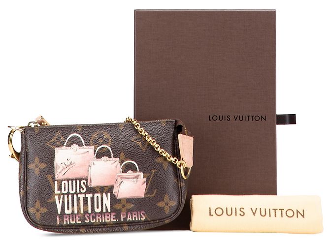 Borsa a mano Louis Vuitton Monogram Affiche Mini Pochette Accessoires Marrone - vista 12
