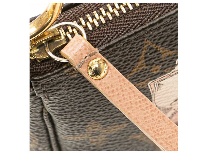Borsa a mano Louis Vuitton Monogram Affiche Mini Pochette Accessoires Marrone - vista 8