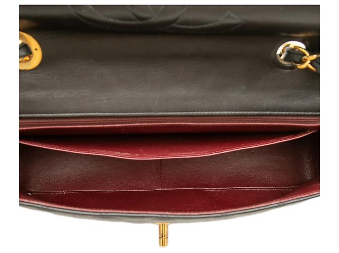 Borsa a tracolla Chanel Maxi XL Classic Single Flap in pelle di agnello nera Nero - vista 4