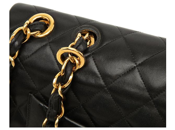 Borsa a tracolla Chanel Maxi XL Classic Single Flap in pelle di agnello nera Nero - vista 6