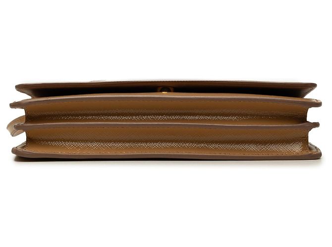 Borsa a tracolla Prada Saffiano Vernice marrone con portafoglio e tracolla - vista 3