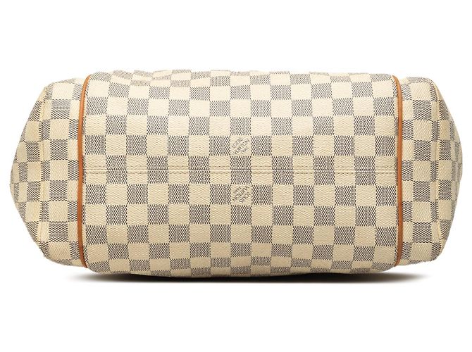 Borsa Tote Louis Vuitton Damier Azur Totally MM bianca Bianco - vista 3