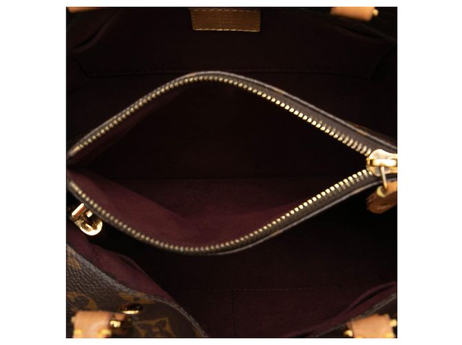 Bolsa Satchel Louis Vuitton Monogram Montaigne BB Castanha Marrom - vista 4
